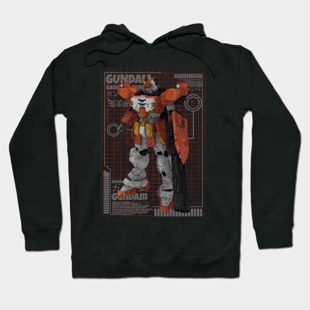 XXXG-01H2 Gundam Heavyarms Custom Hoodie by gblackid